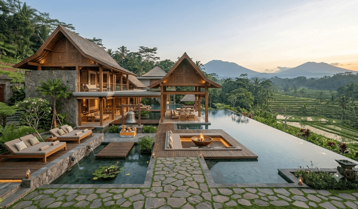 Desain Kolam Renang Vila Bali Dengan Suasana Infinity Pool Resort