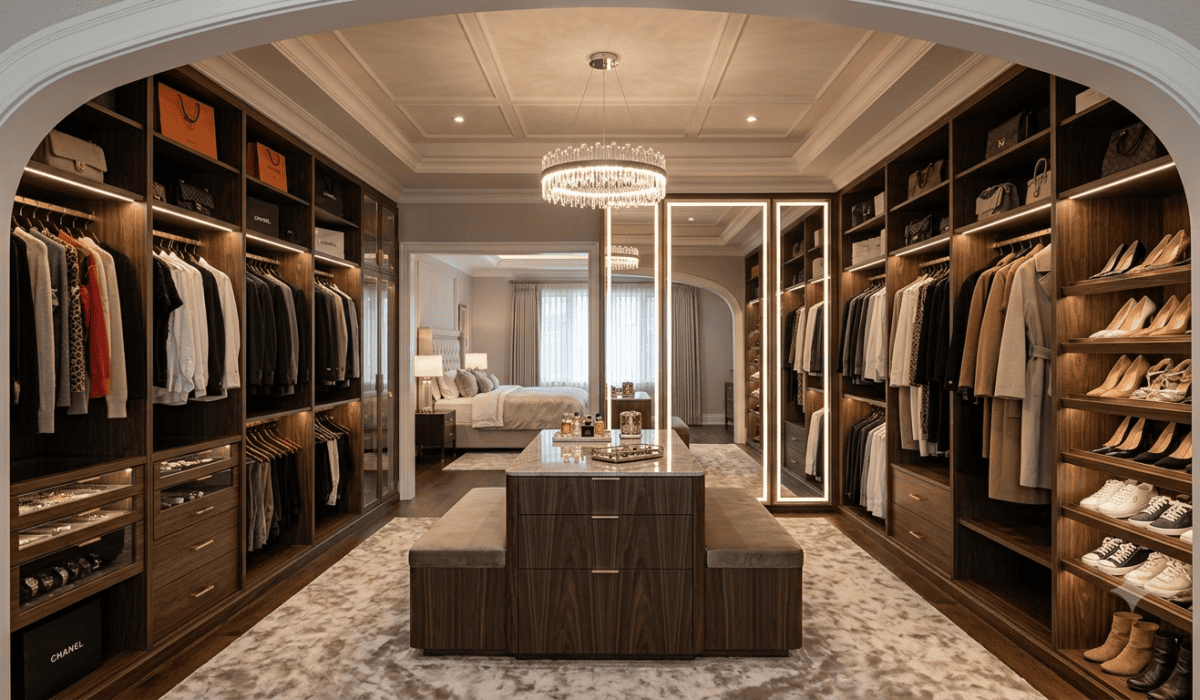 Inspirasi Walk-in Closet Mewah untuk Kamar Tidur Anda