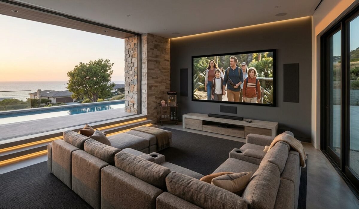 Desain Home Theater Minimalis untuk Hiburan Keluarga di Rumah